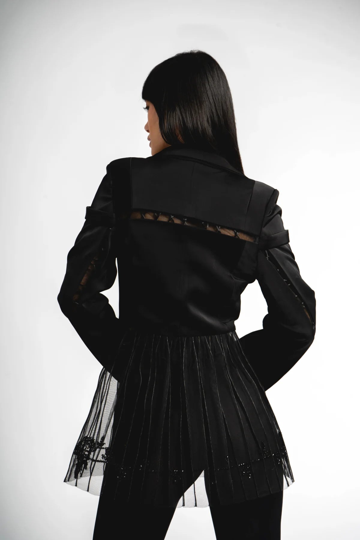Black Peplum Style Jacket