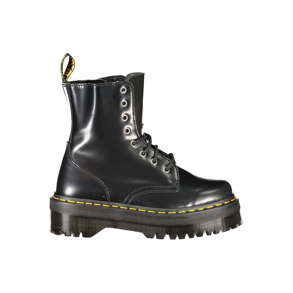Black Leather Unisex Ankle Boot