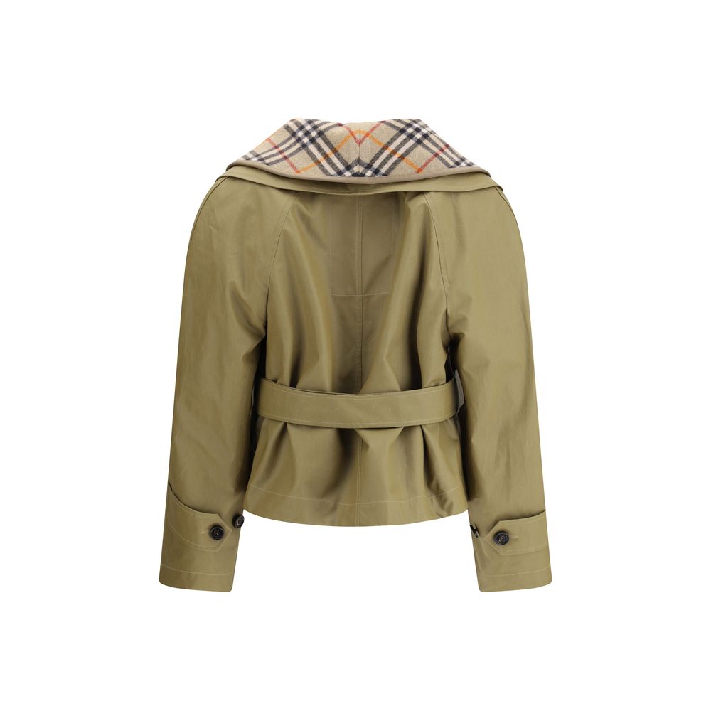 Beige Cotton Full-Length Jacket