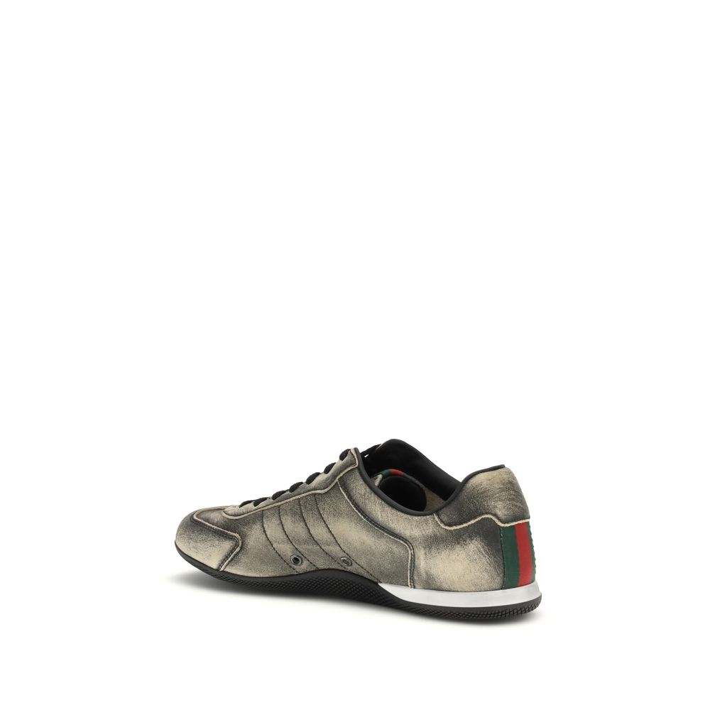 Black Calf Leather Bos Taurus Low Top Sneakers