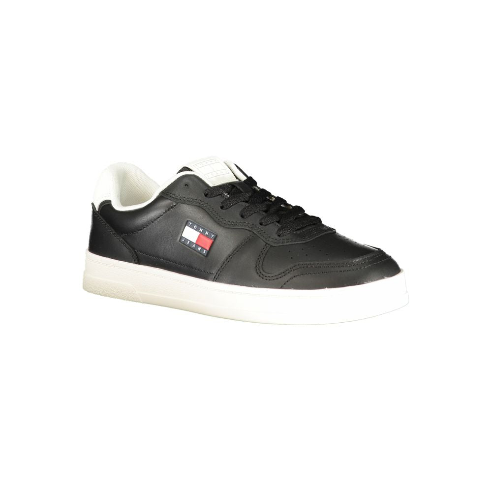 Black Polyurethane Women Sneaker
