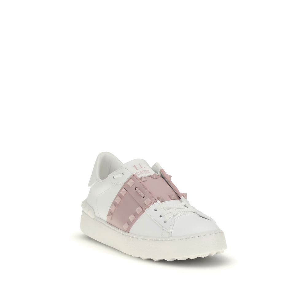 White Calf Leather Bos Taurus Athletic Sneakers