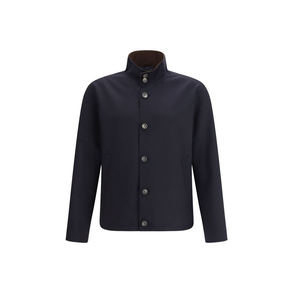 Blue Elastane Coat