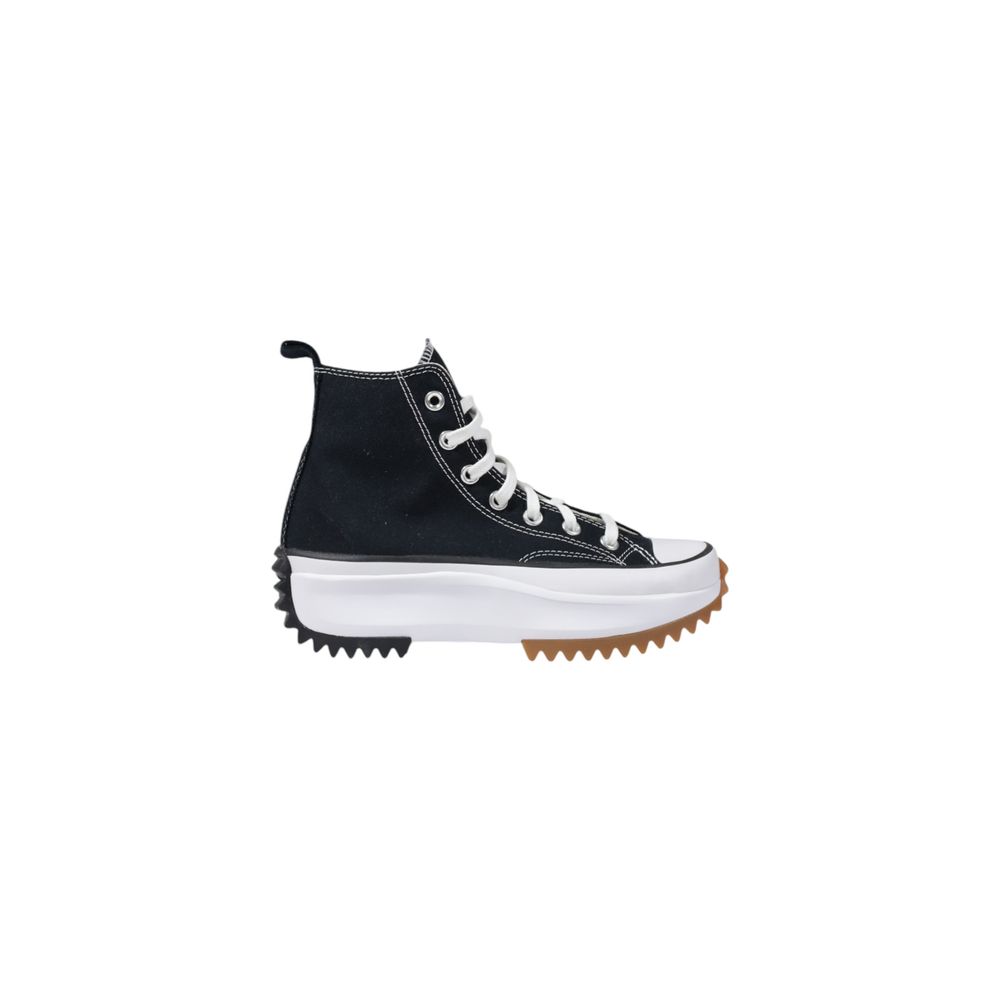Black And White Fabric Chunky Sneakers