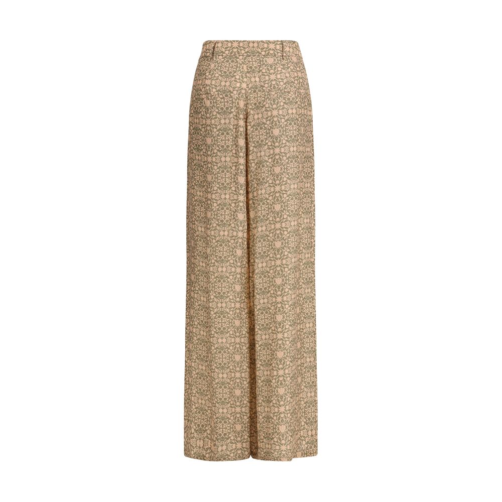 Multicolor Viscose Casual Pants