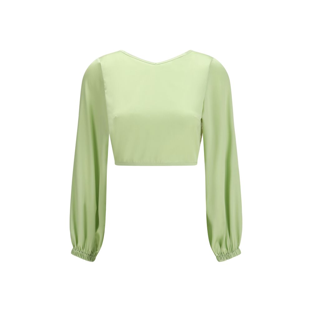 Bicolor Silk Blouse