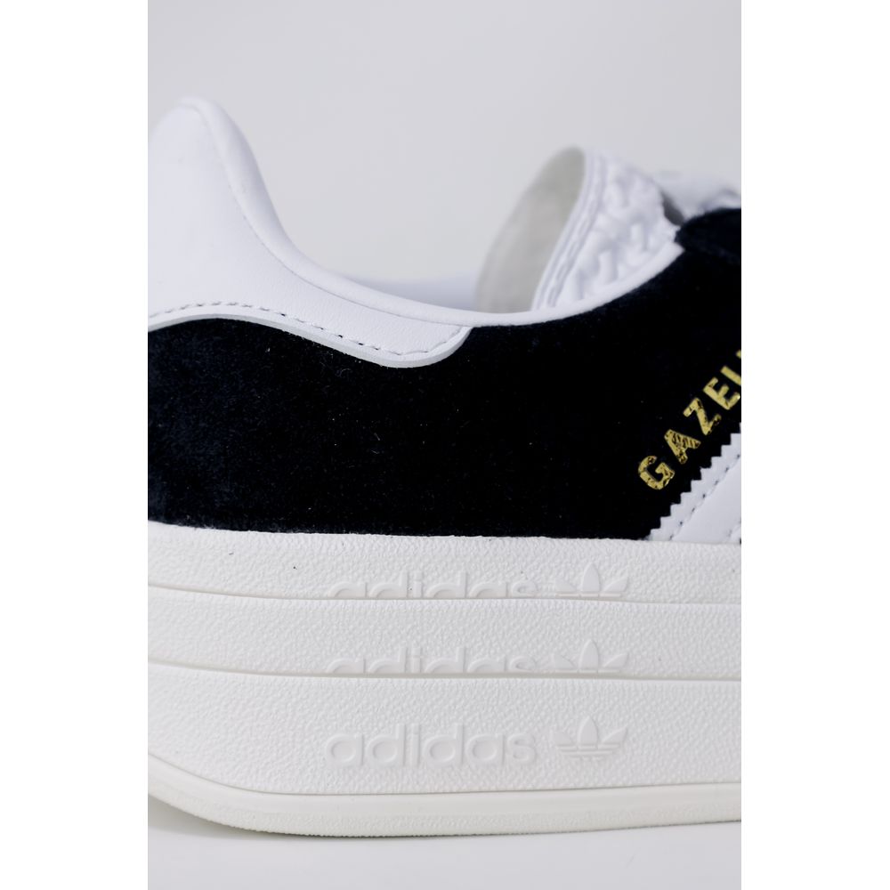Black Leather Chunky Sneakers