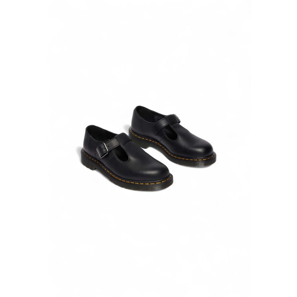 Black Leather Platform Pumps