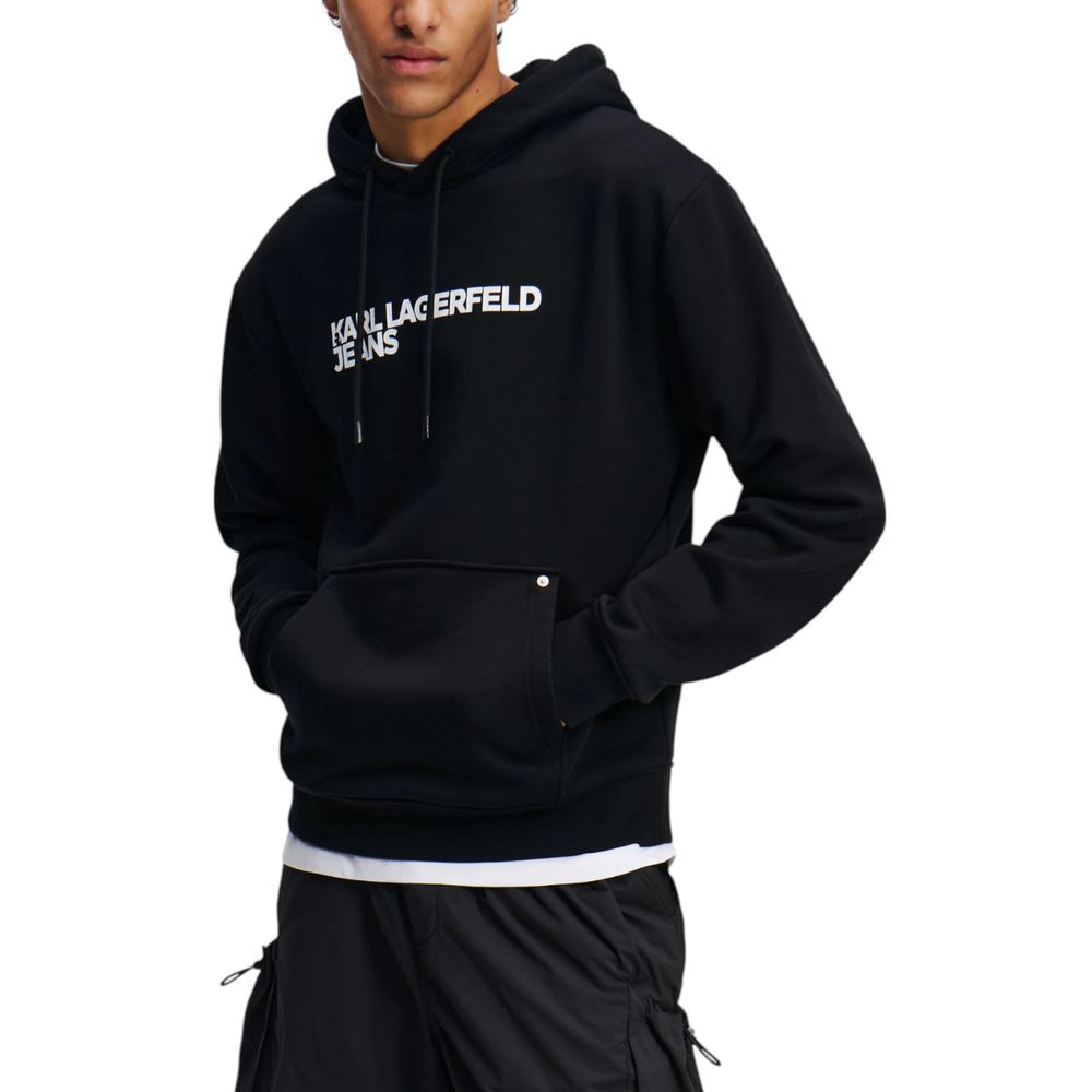 Black Cotton Hoodie
