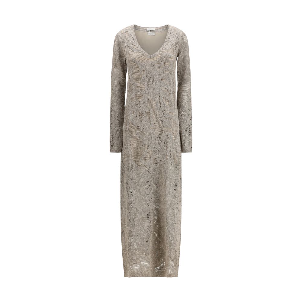Beige Linen Casual Dress