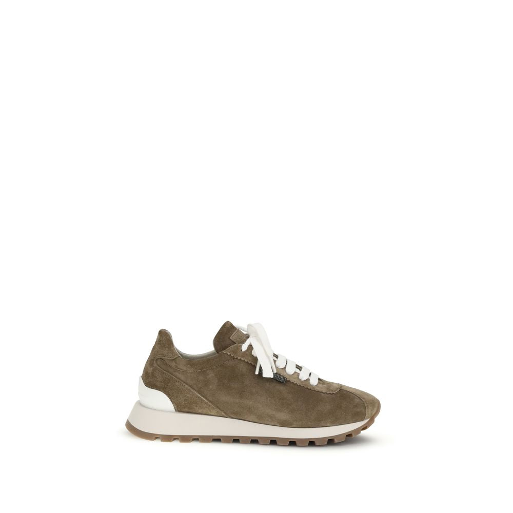 Brown Calf Leather Bos Taurus Platform Sneakers