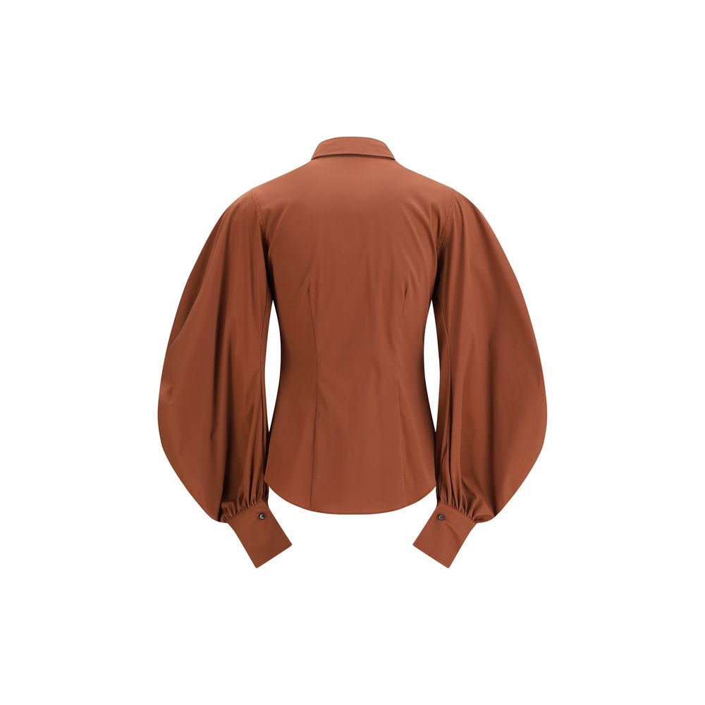 Brown Cotton Blouse