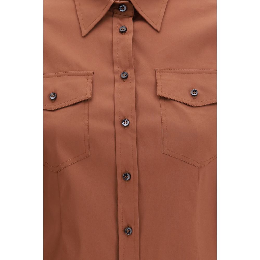 Brown Cotton Blouse