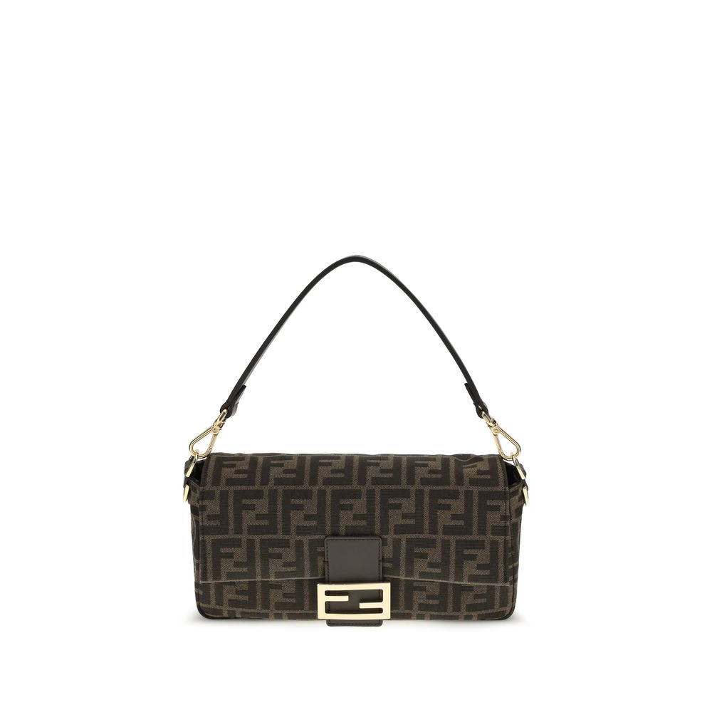 Brown Recycled Polyester Shoulder Bag