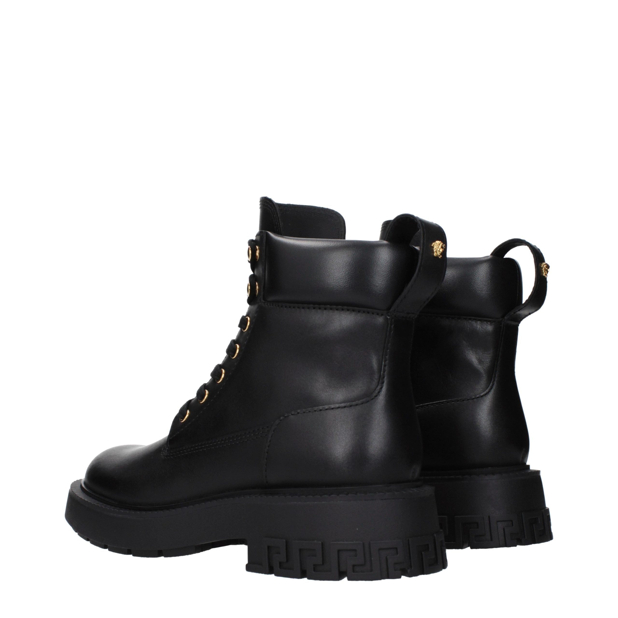 Black Leather Ankle Boots