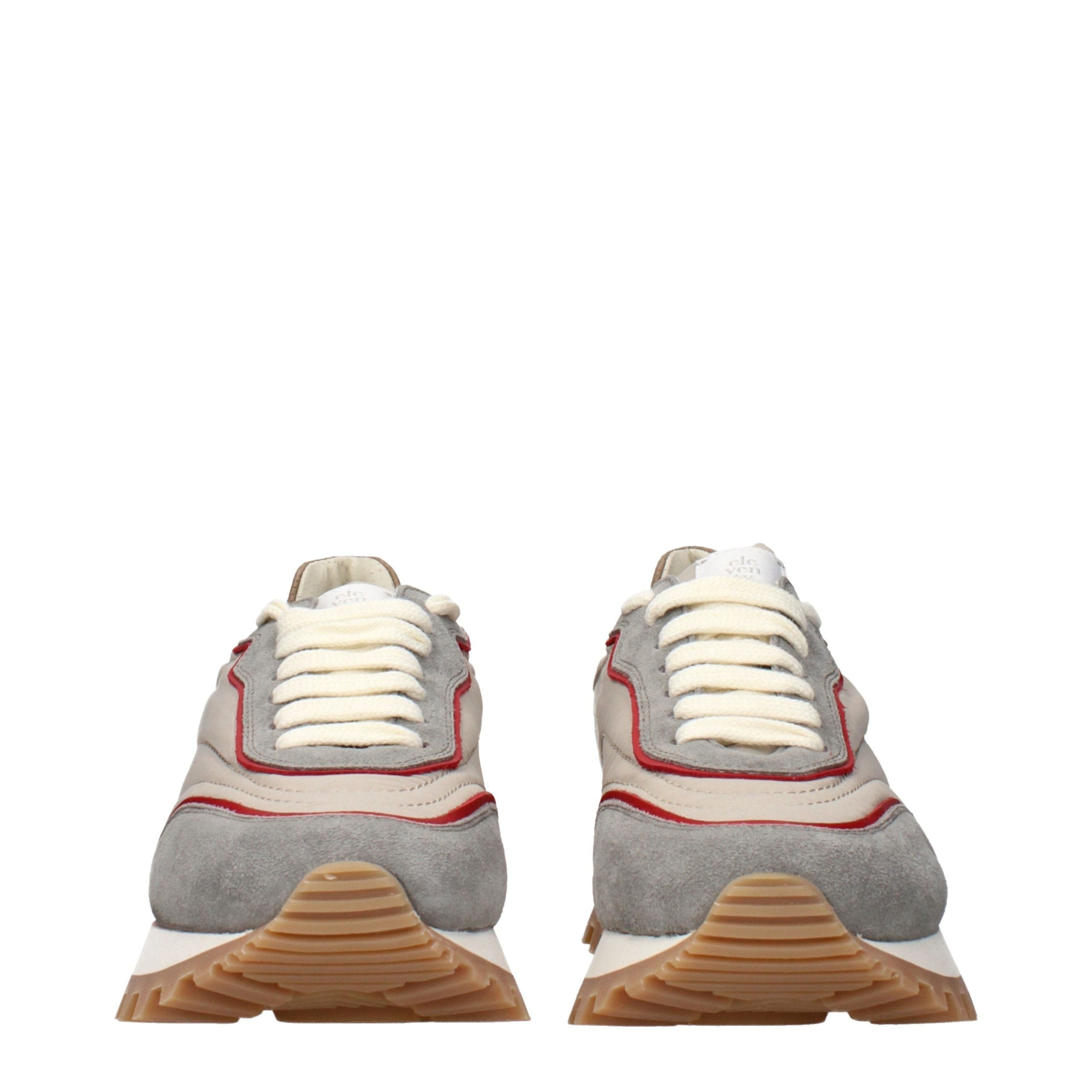 Beige Fabric Low Top Sneakers
