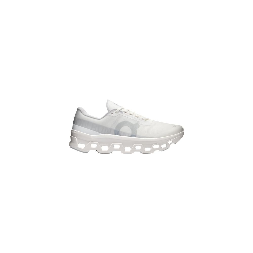 White Recycled Polyester Athletic Sneakers