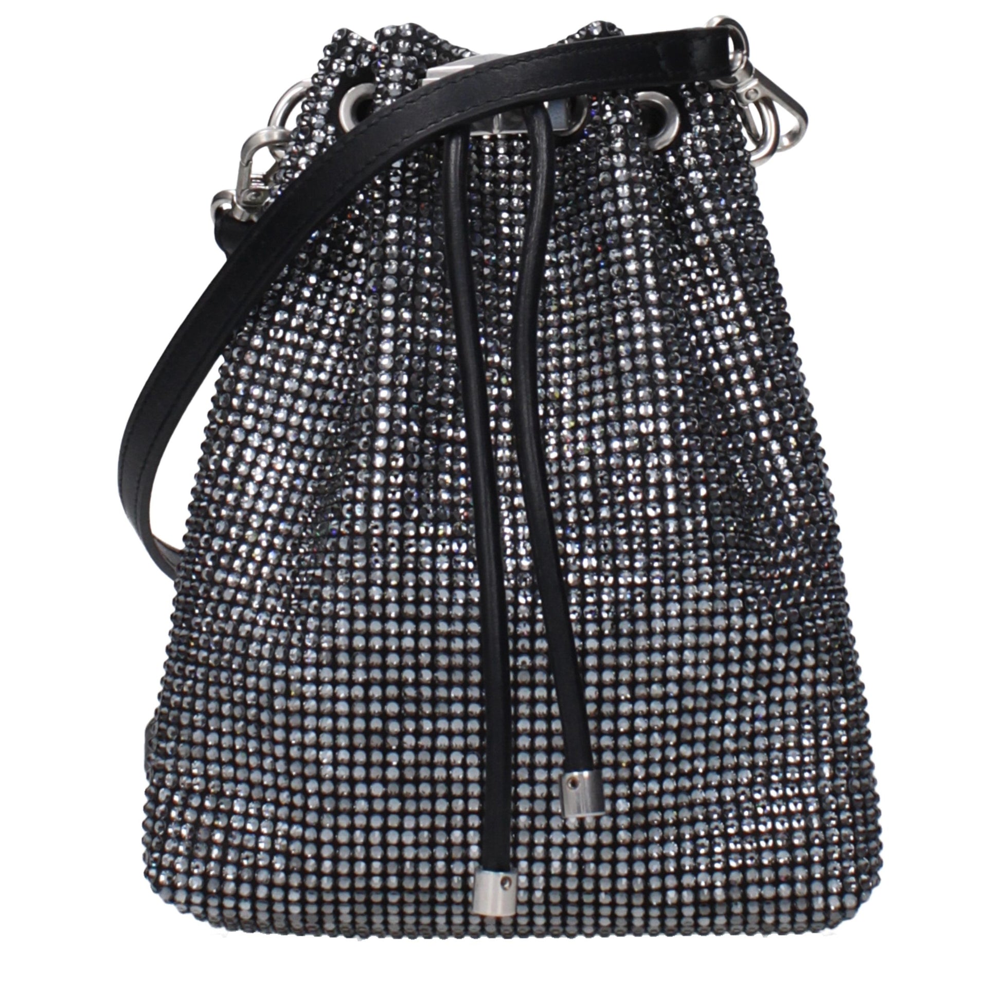 Black Satin Crossbody Bag