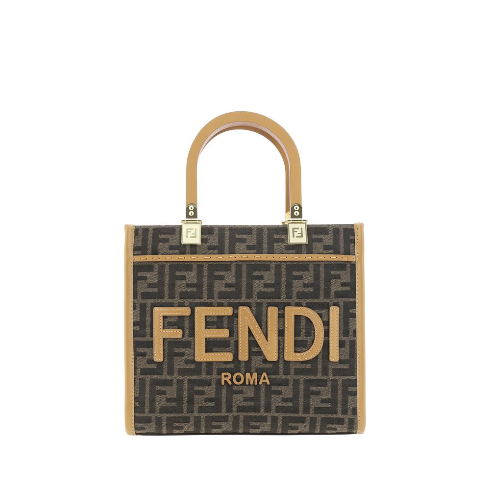 Brown Polyester Shoulder Bag