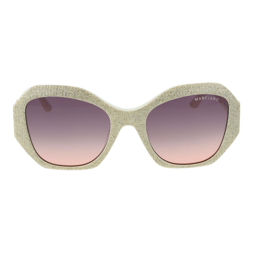 Beige Plastic Sunglasses