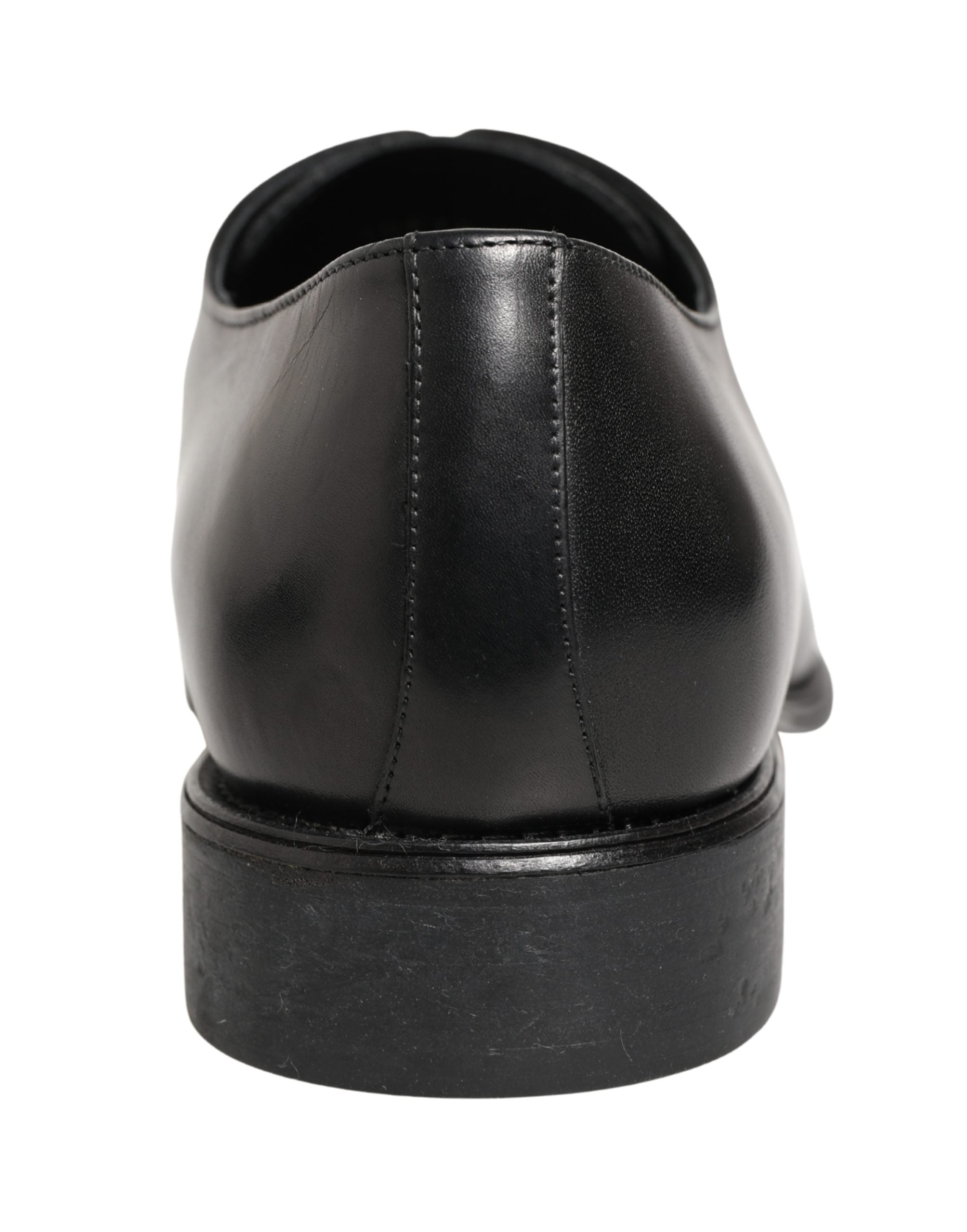 Black Calfskin Leather Derby Men Dress Shoes