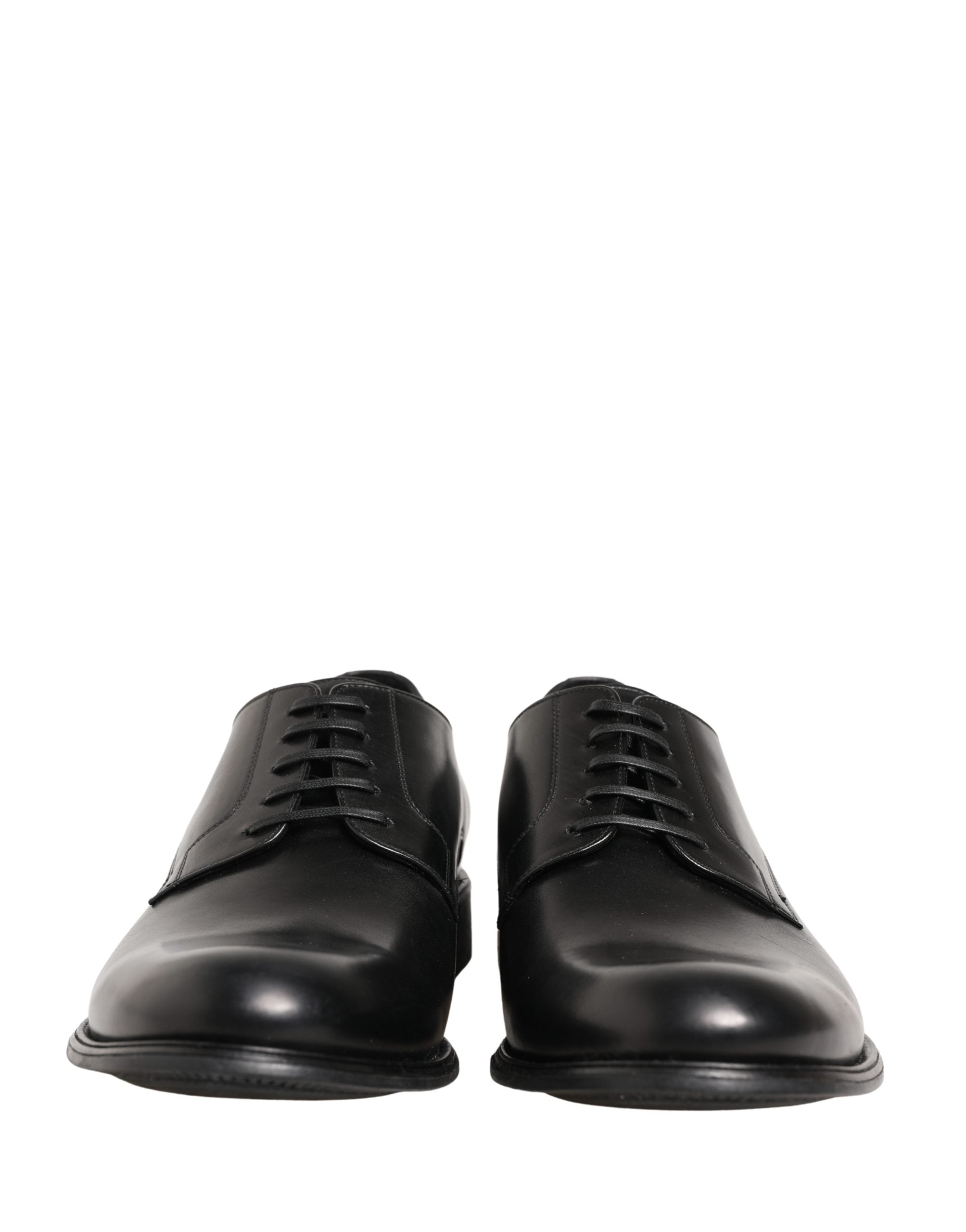 Black Calfskin Leather Derby Men Dress Shoes