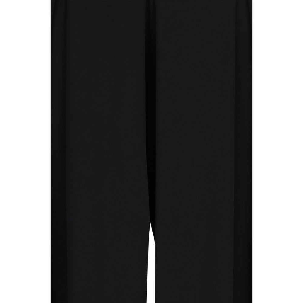 Black Viscose Casual Pants