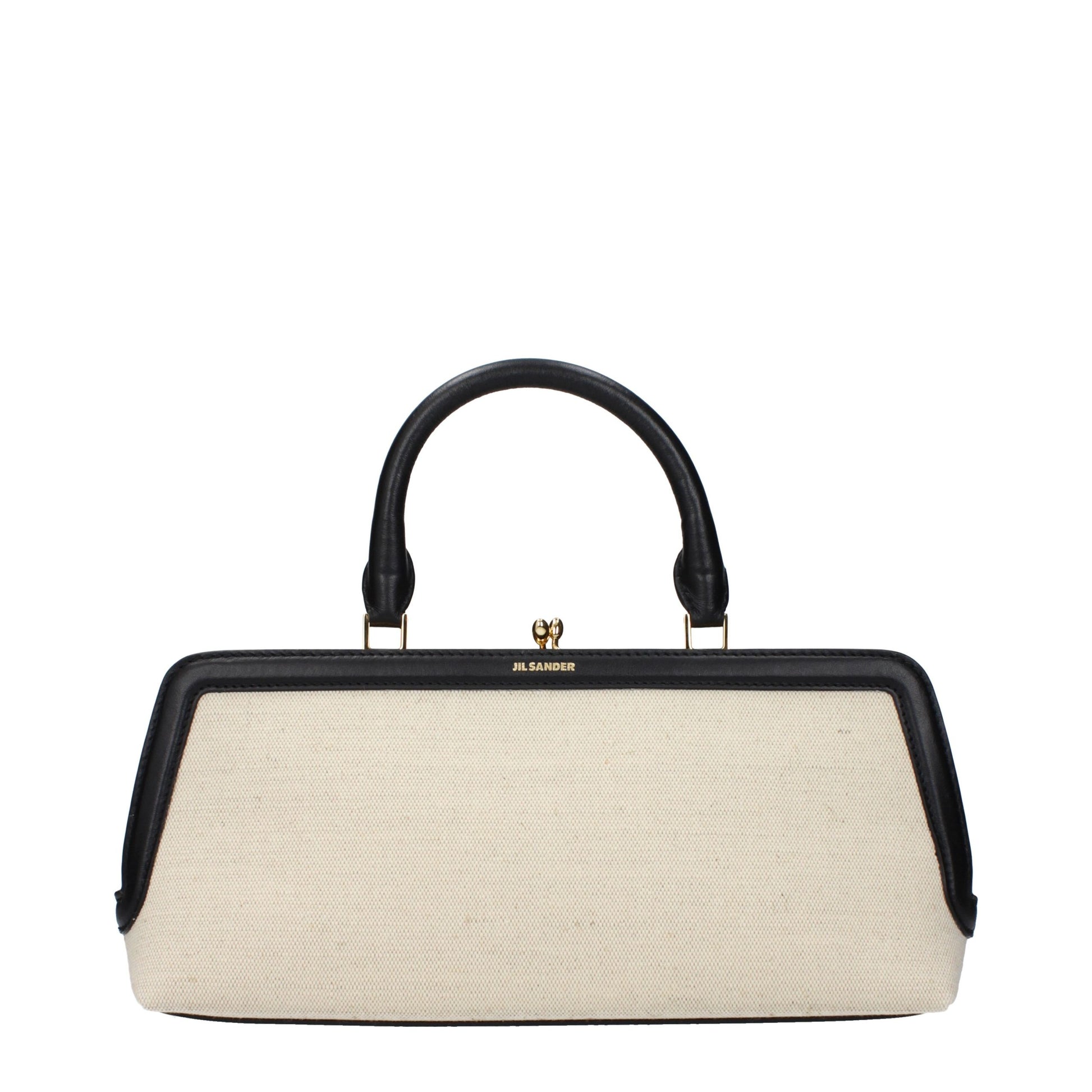 Beige Fabric Handbag
