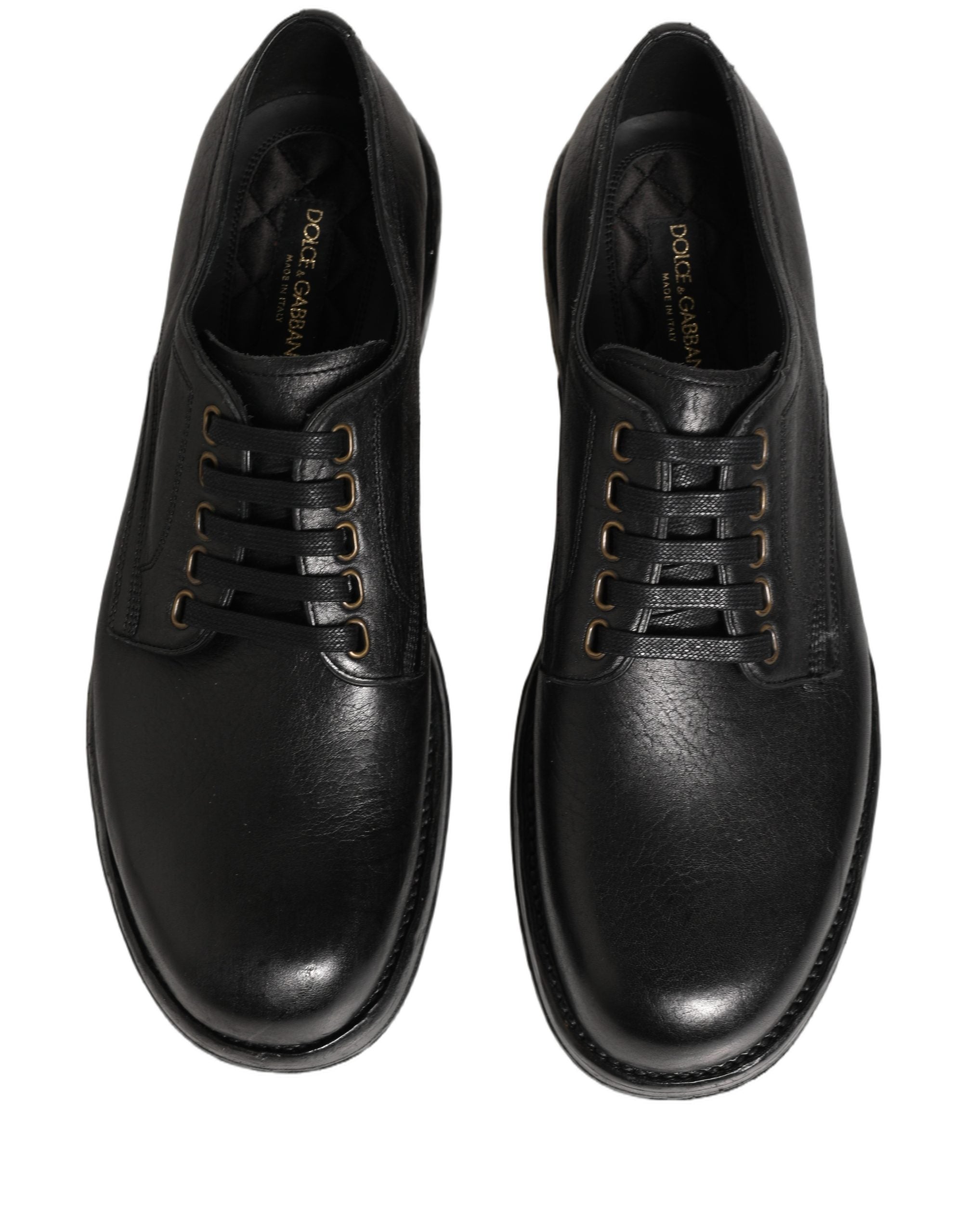Black Leather Lace Up Derby Dress Men Shoes