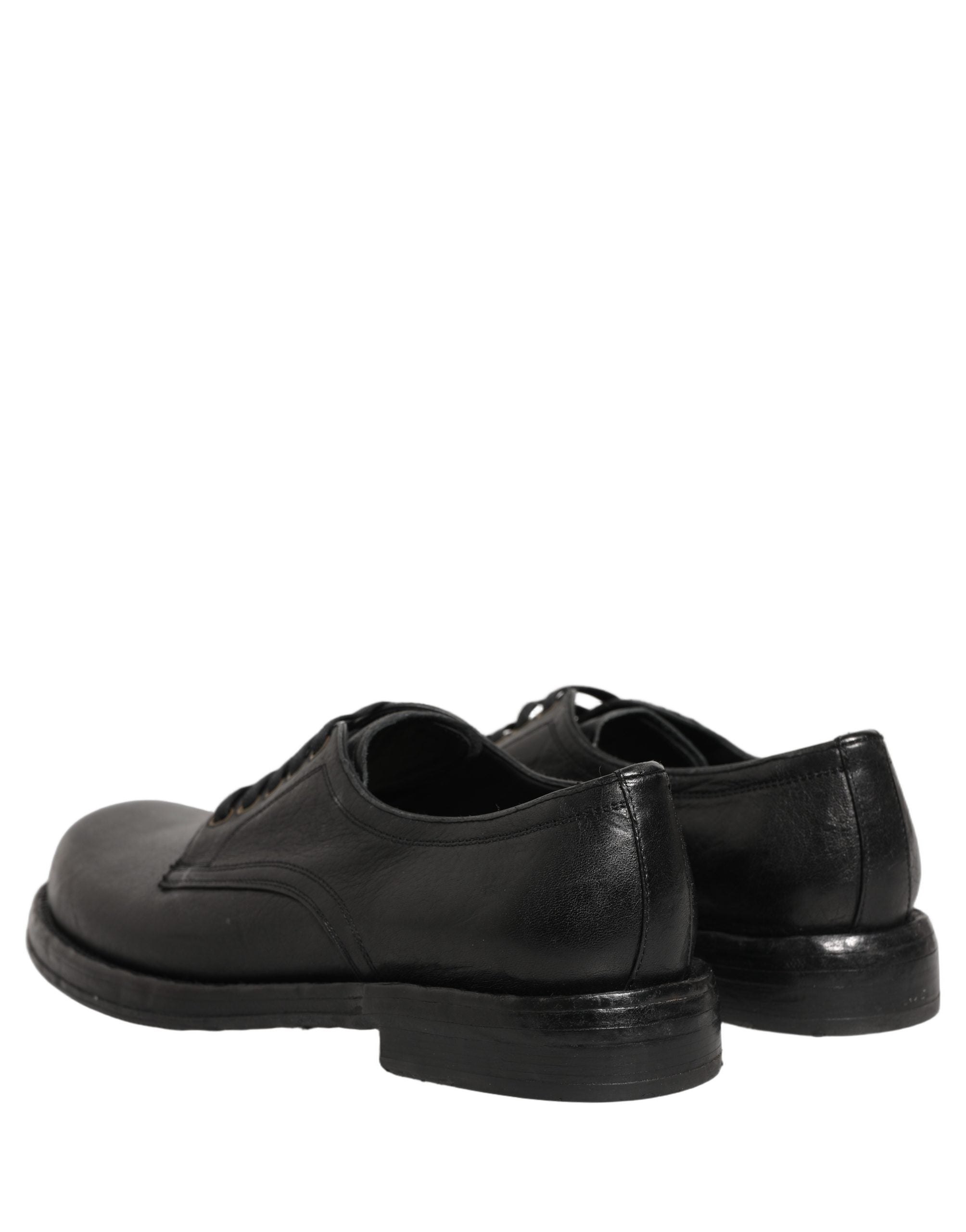 Black Leather Lace Up Derby Dress Men Shoes