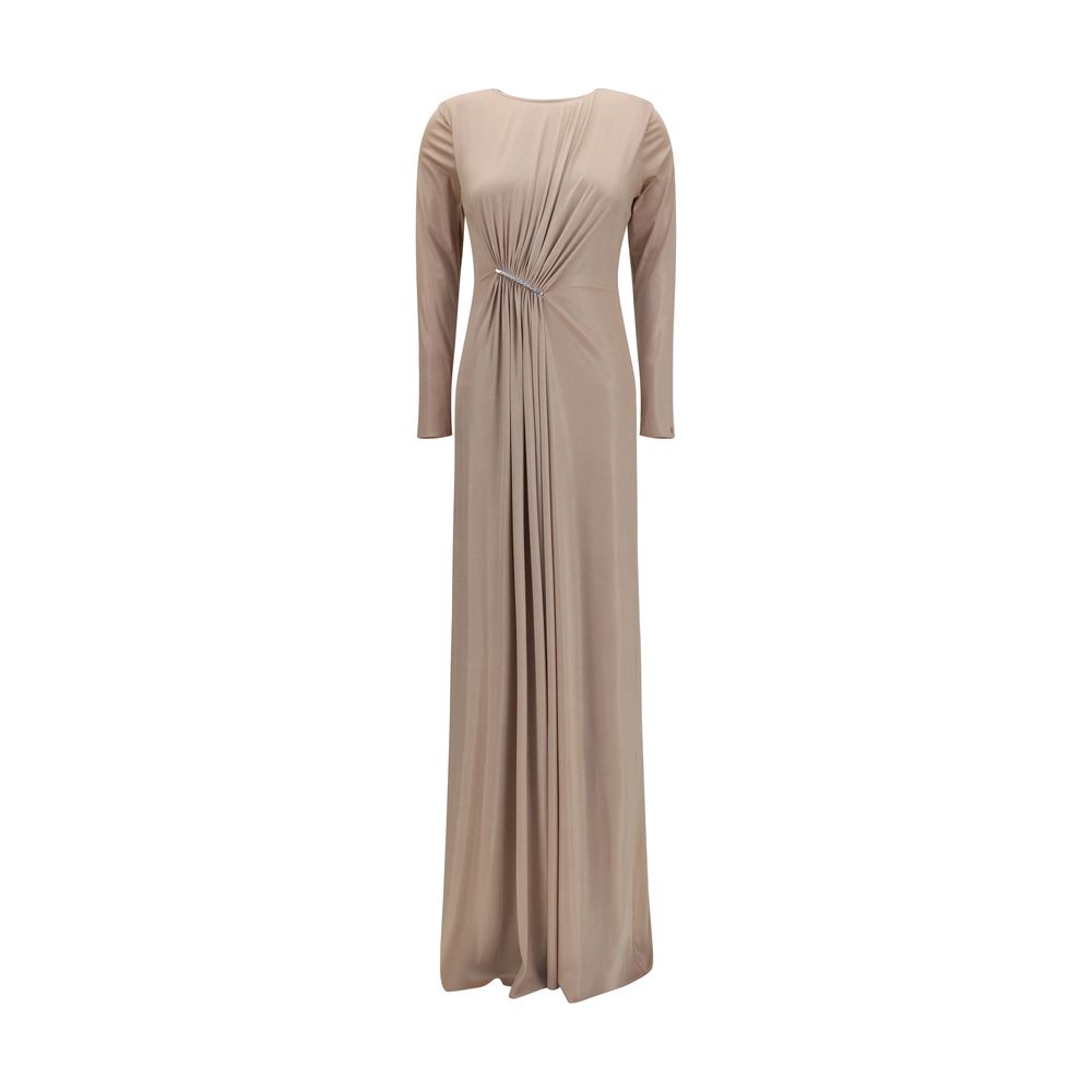Beige Polyester Casual Dress