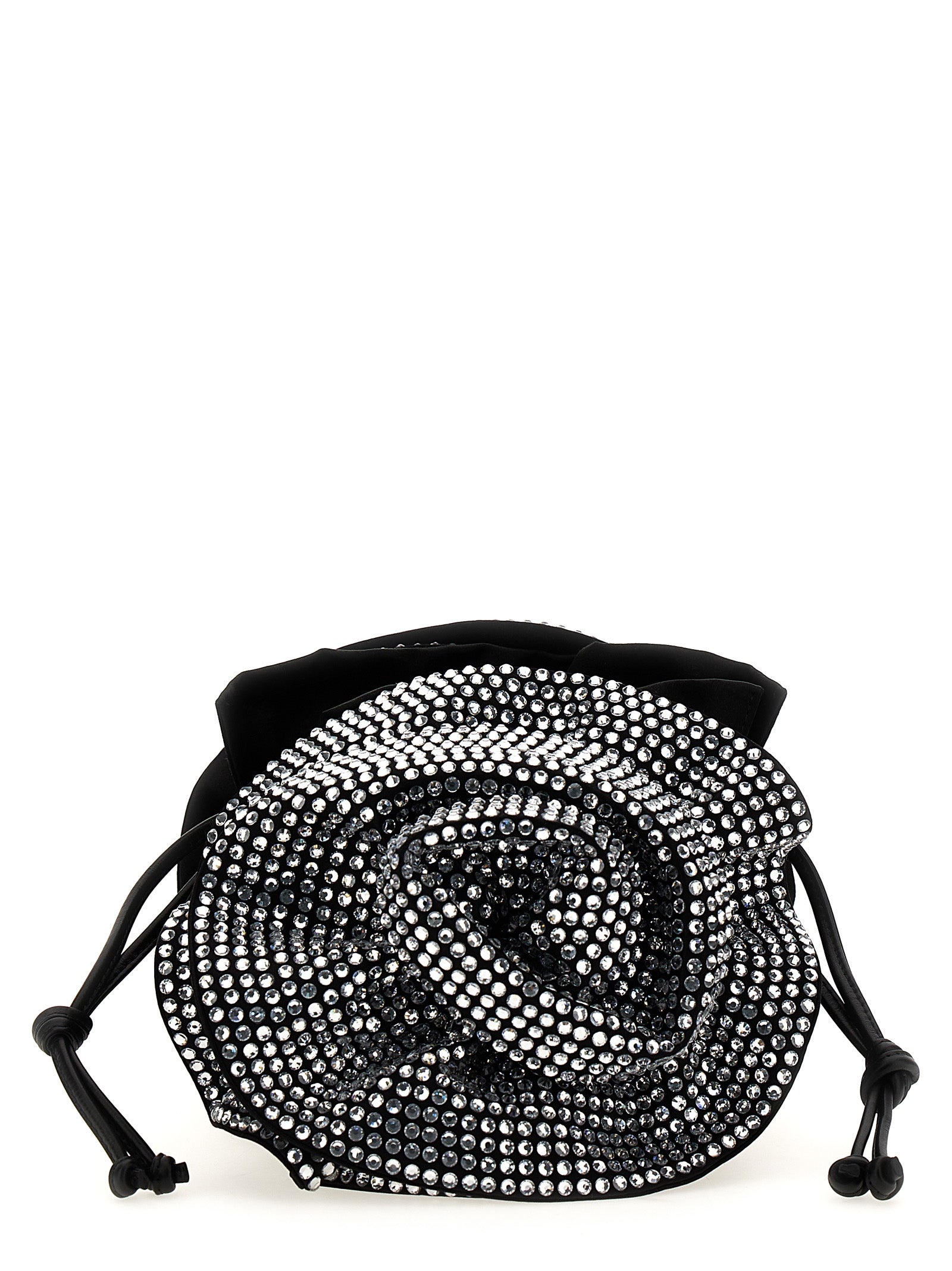 Black Viscose Crossbody Bag