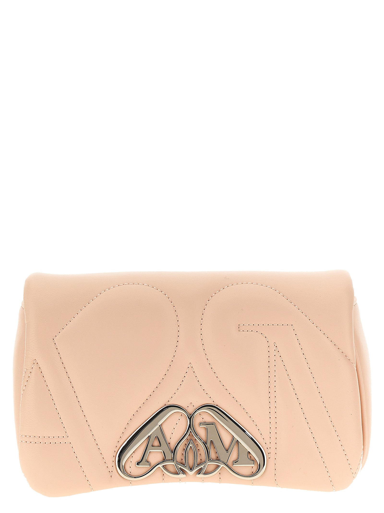 Beige Lamb Leather Crossbody Bag