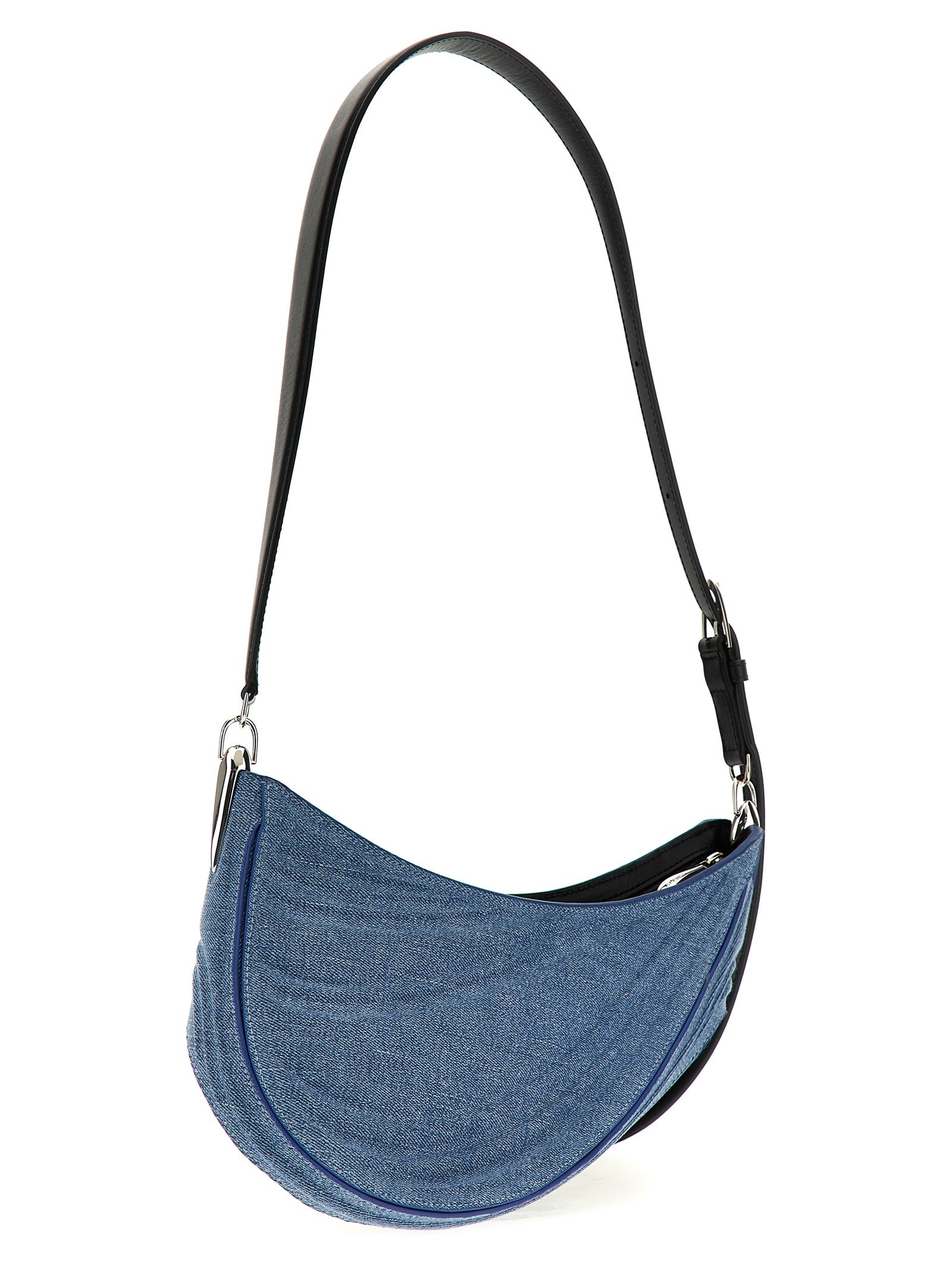 Blue Calfskin Shoulder Bag