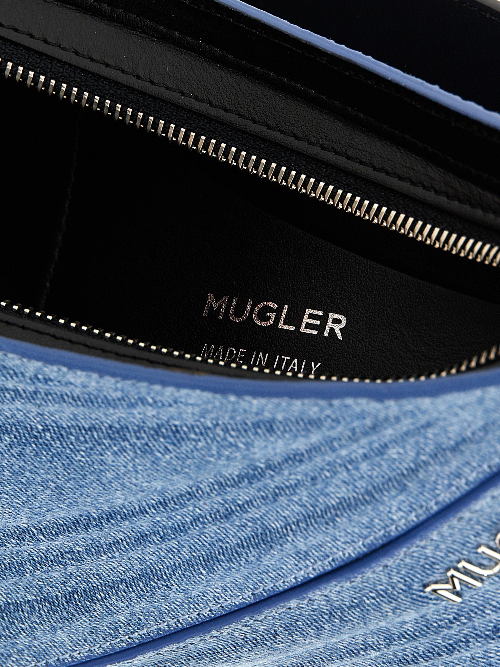 Blue Calfskin Shoulder Bag