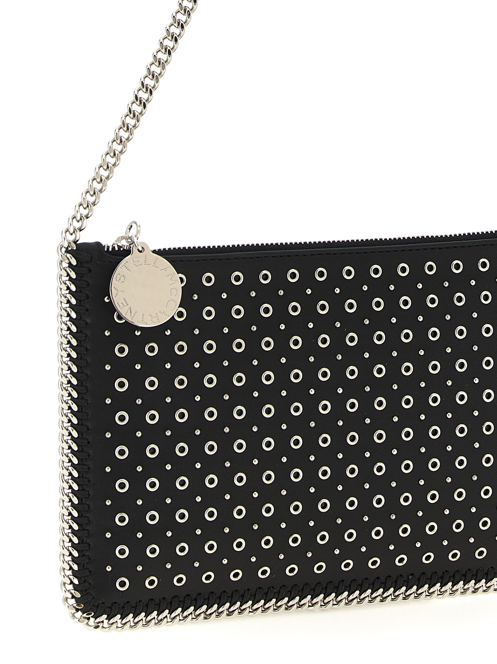 Black Polyester Shoulder Bag