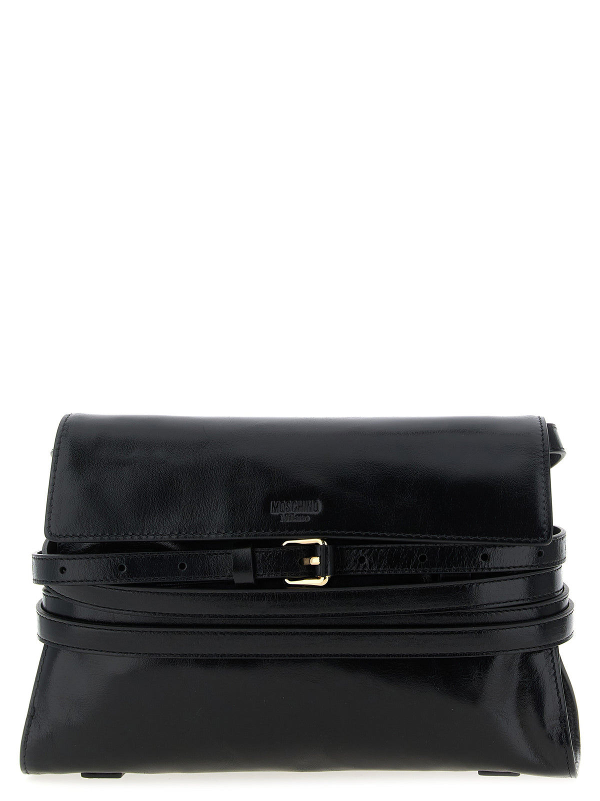 Black Leather Crossbody Bag