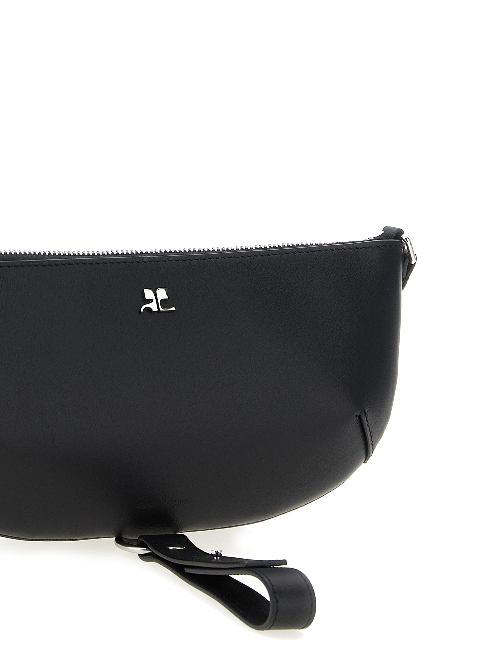 Black Calfskin Shoulder Bag