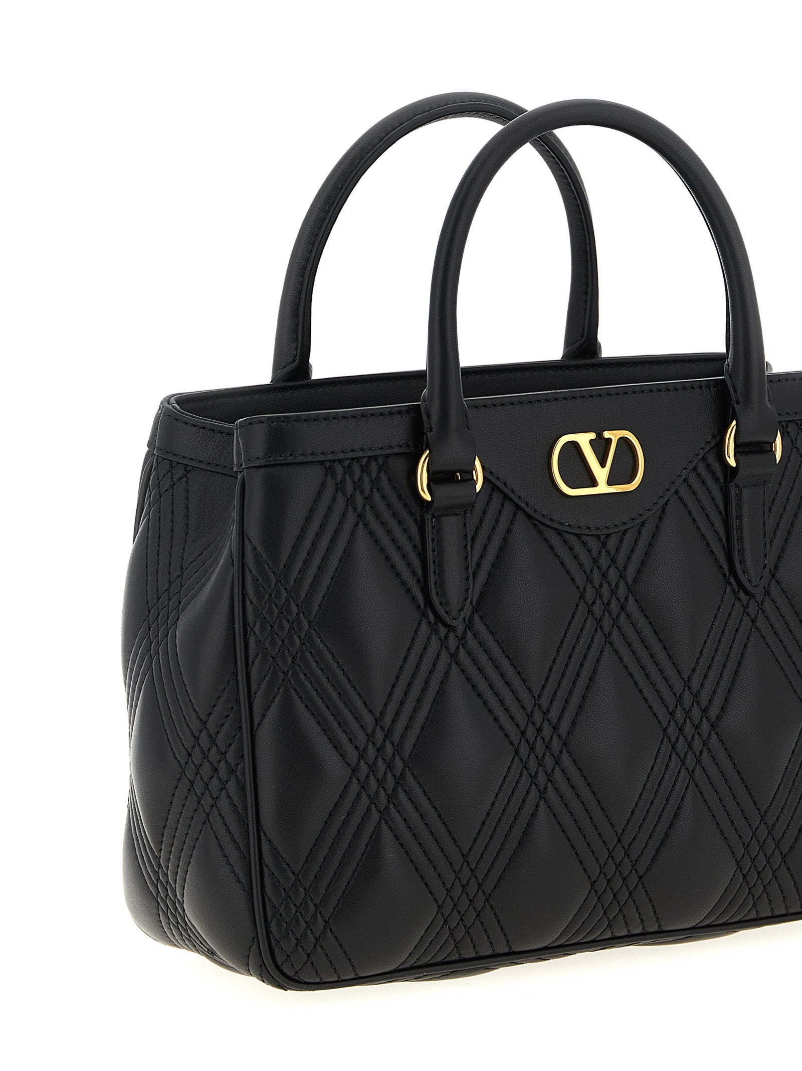 Black Lamb Leather Handbag