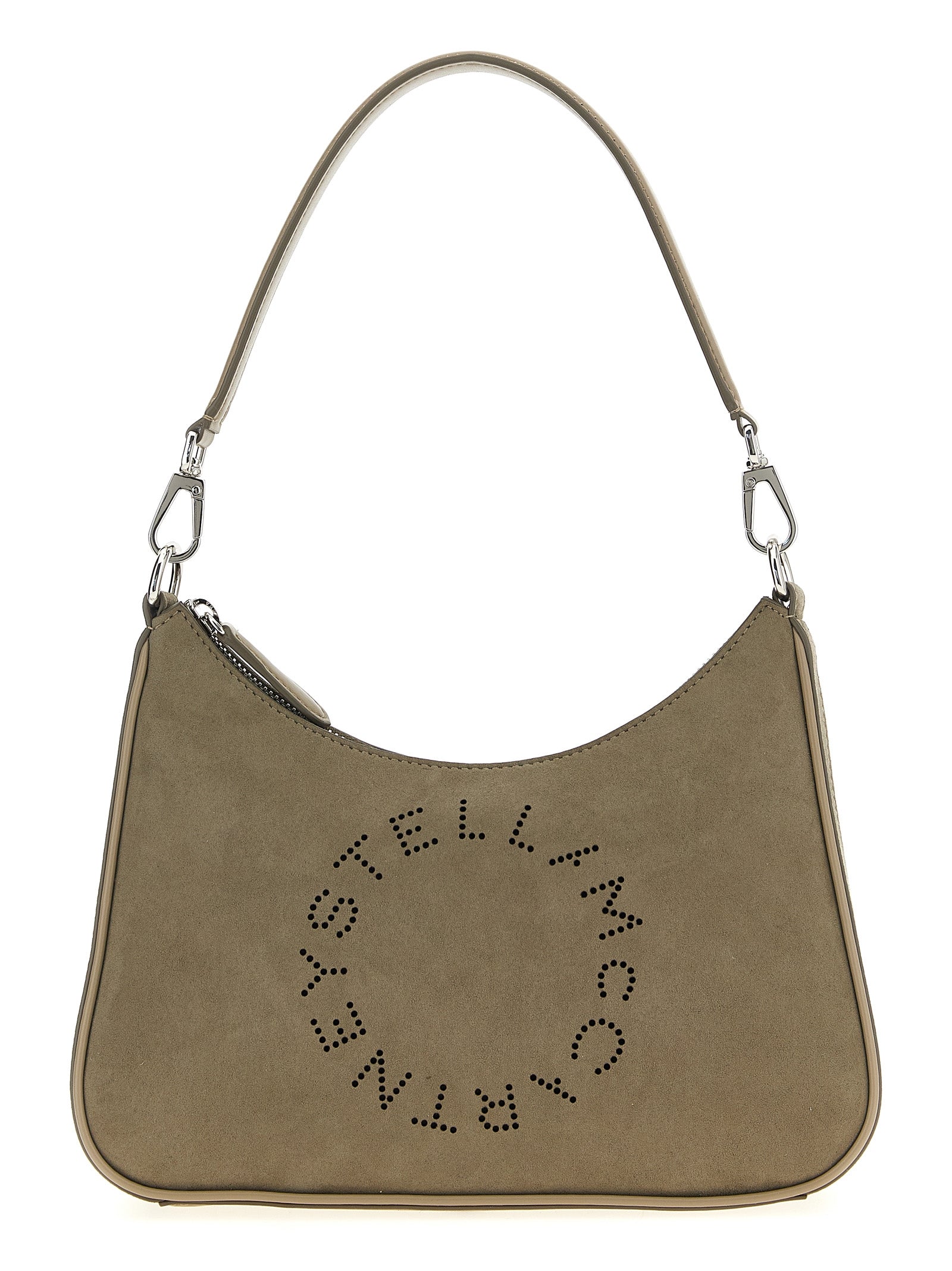 Gray Polyamide Shoulder Bag