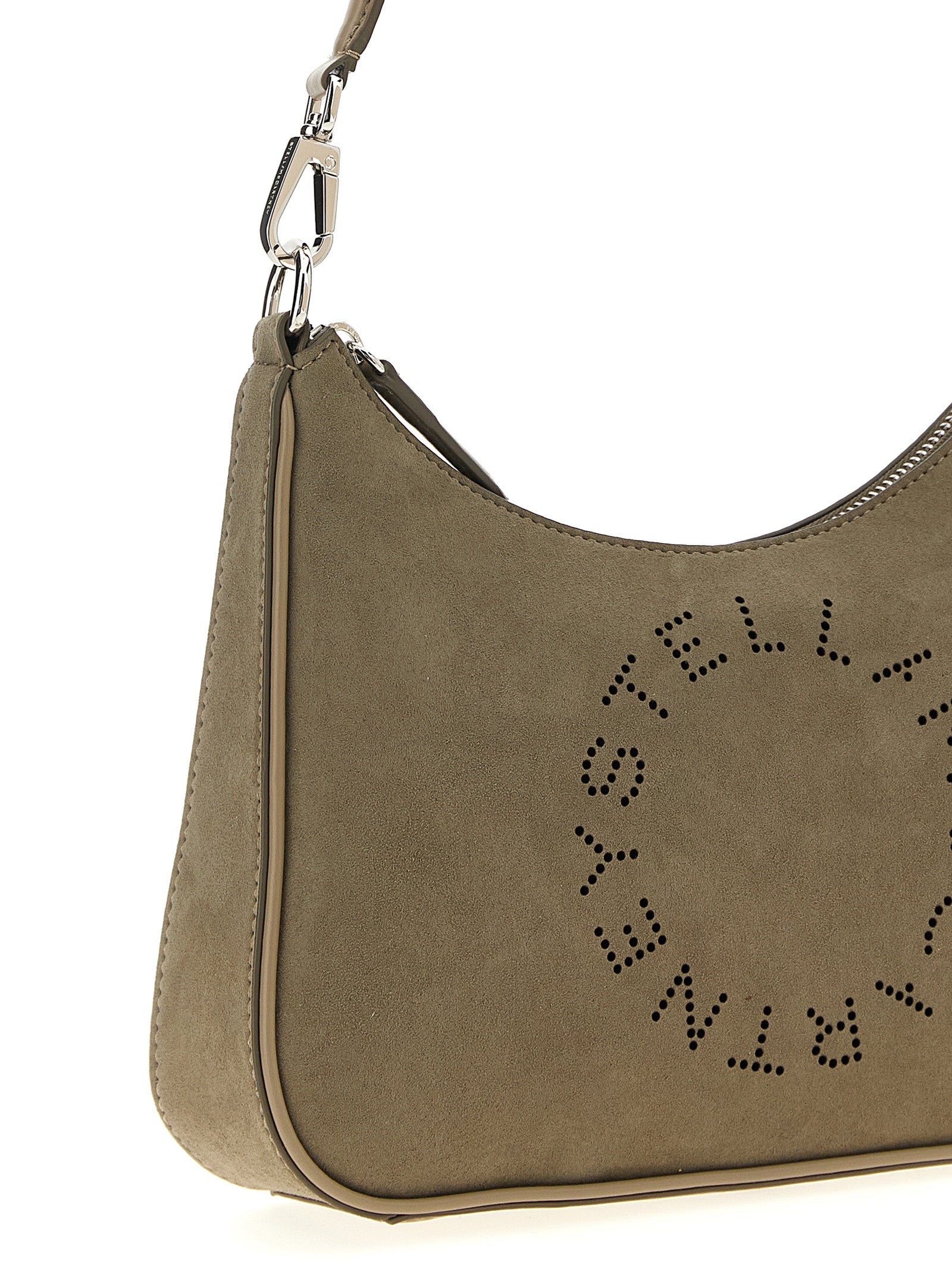 Gray Polyamide Shoulder Bag
