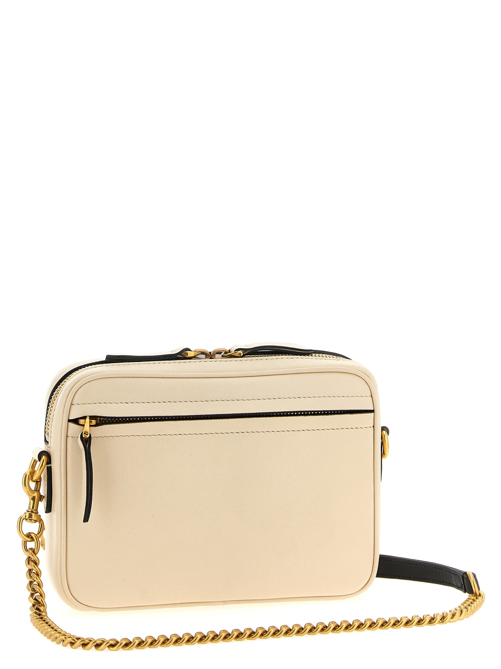 Bicolor Lamb Leather Crossbody Bag