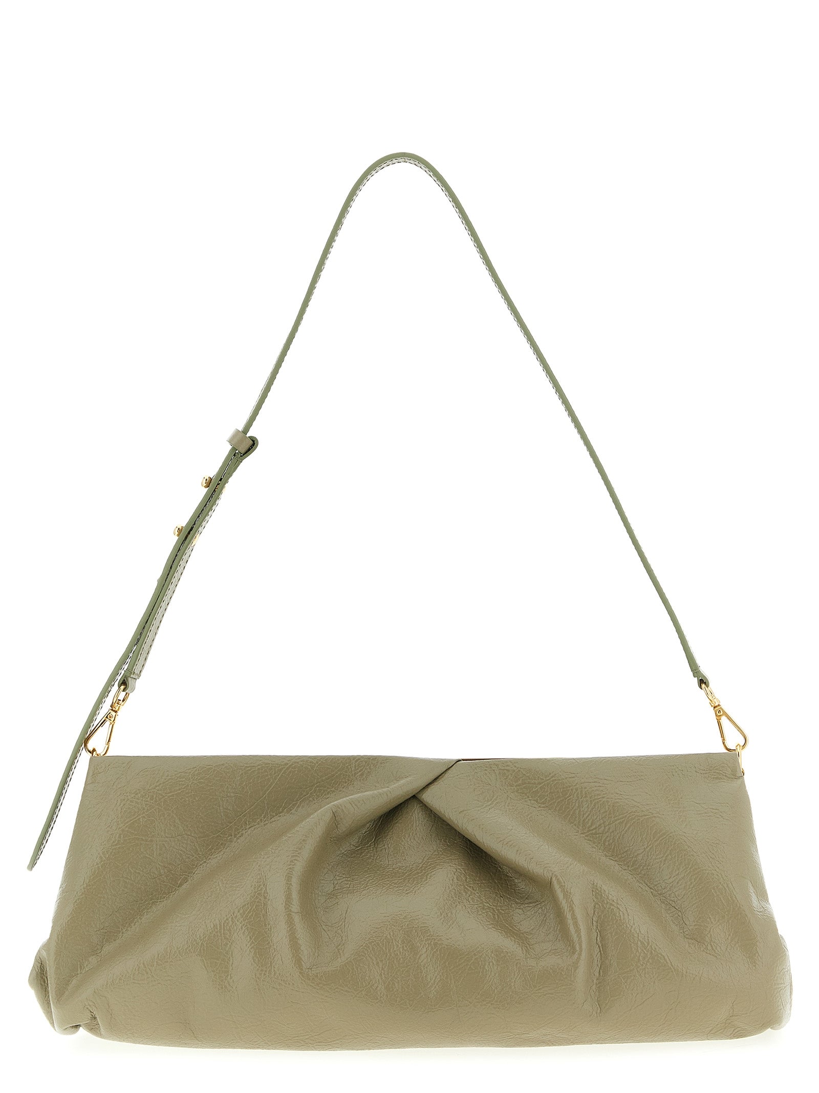 Bicolor Calfskin Clutch Bag
