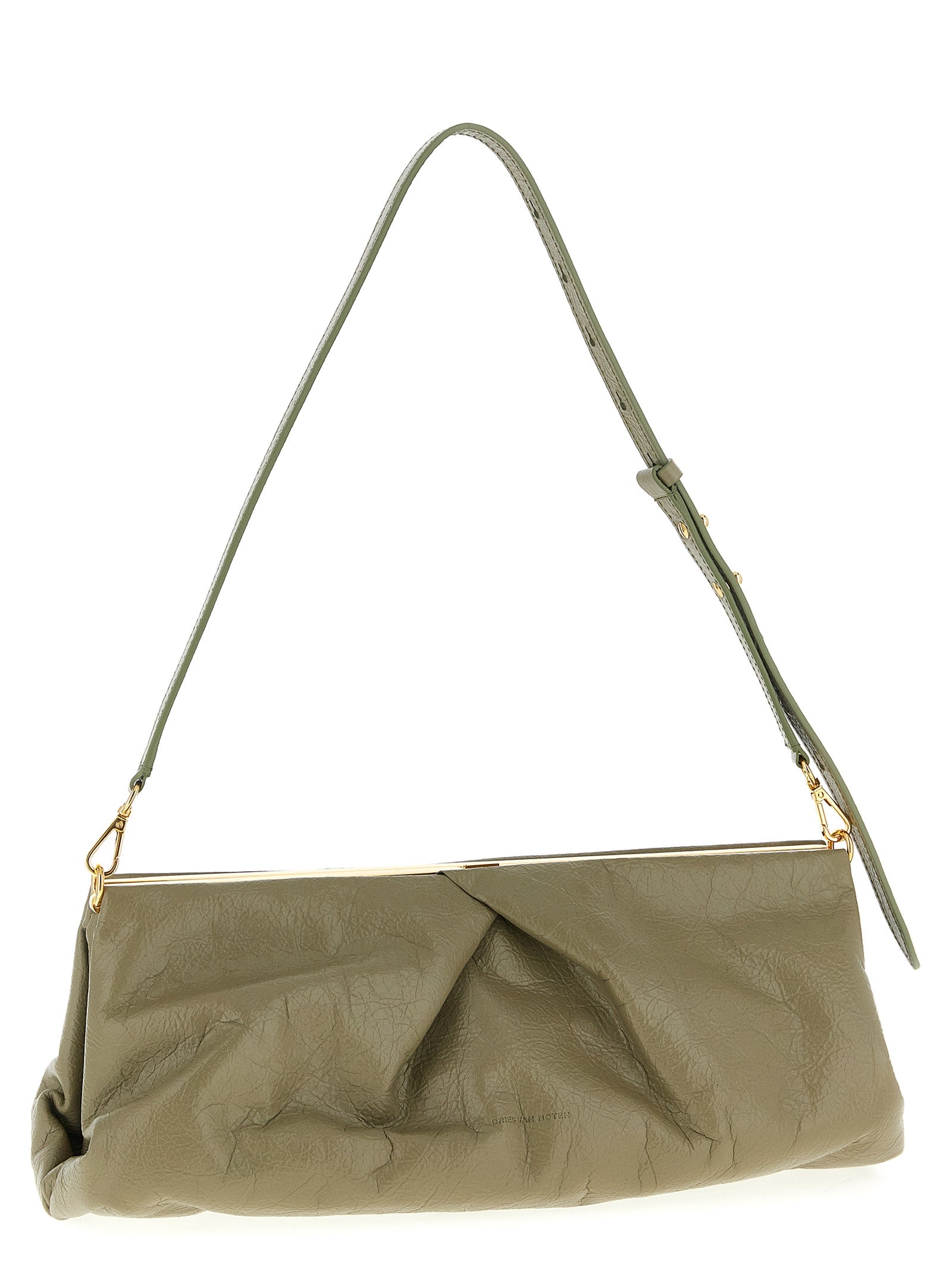 Bicolor Calfskin Clutch Bag