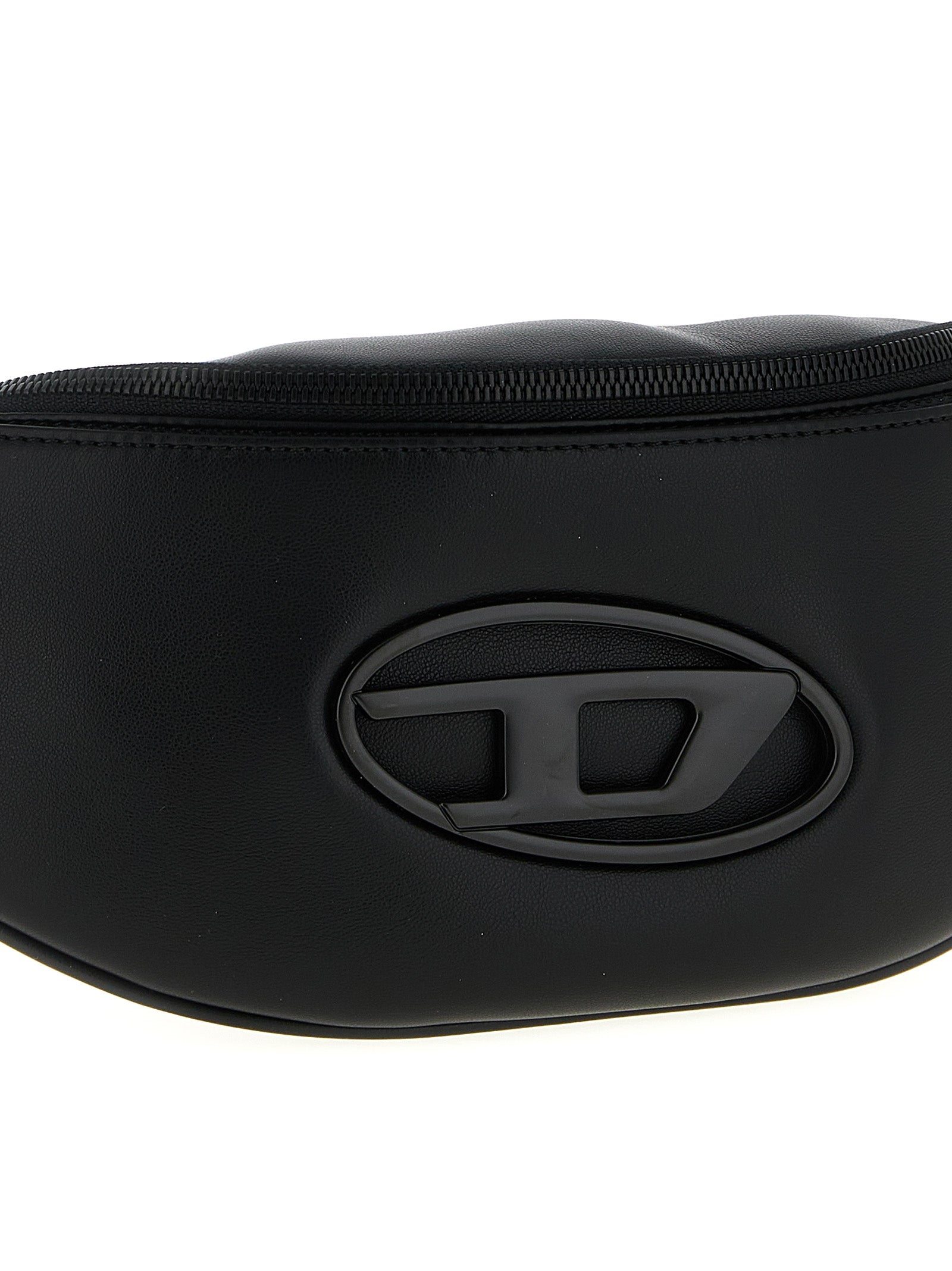 Black Polyethylene Crossbody Bag