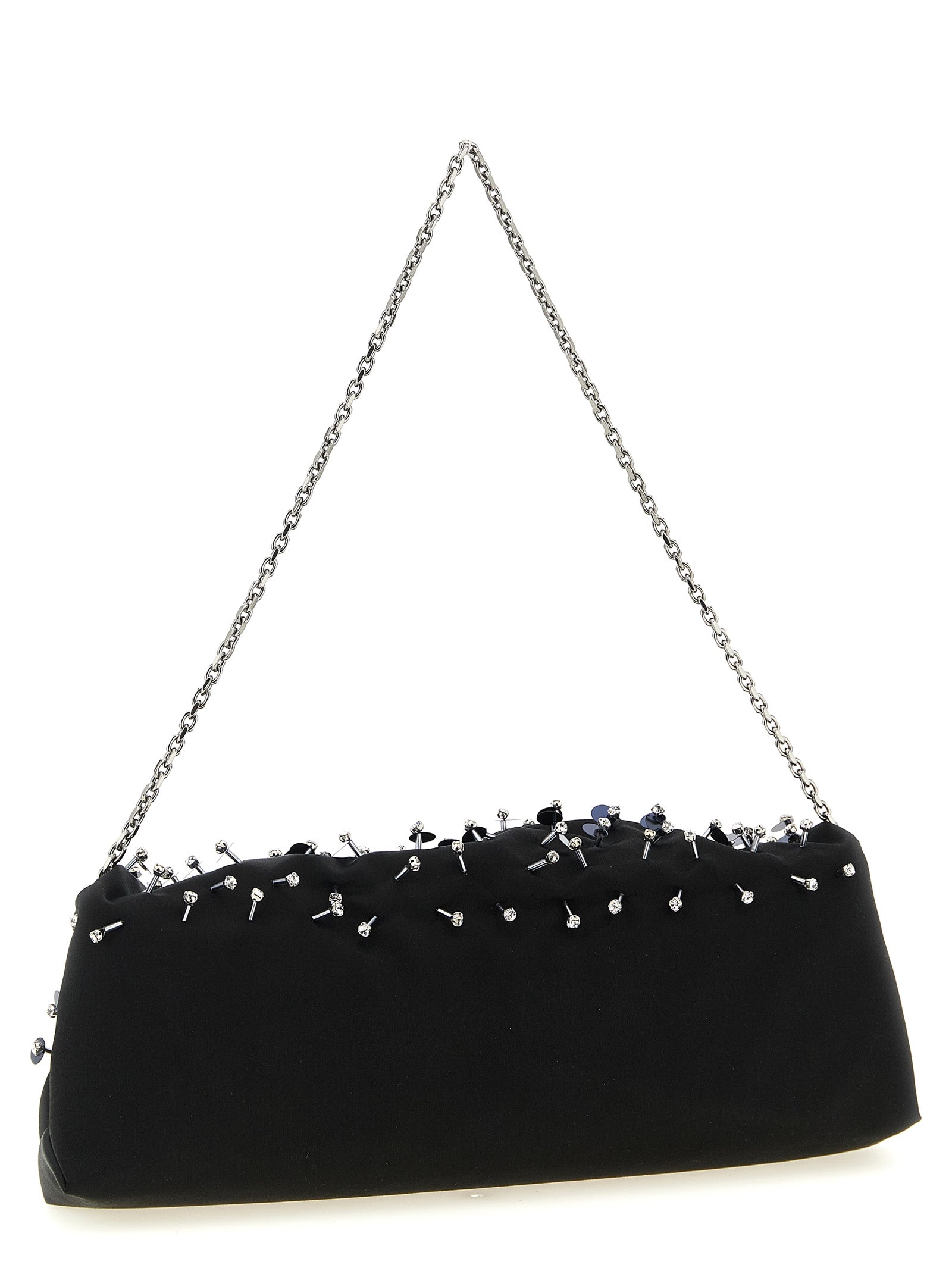 Black Viscose Clutch Bag