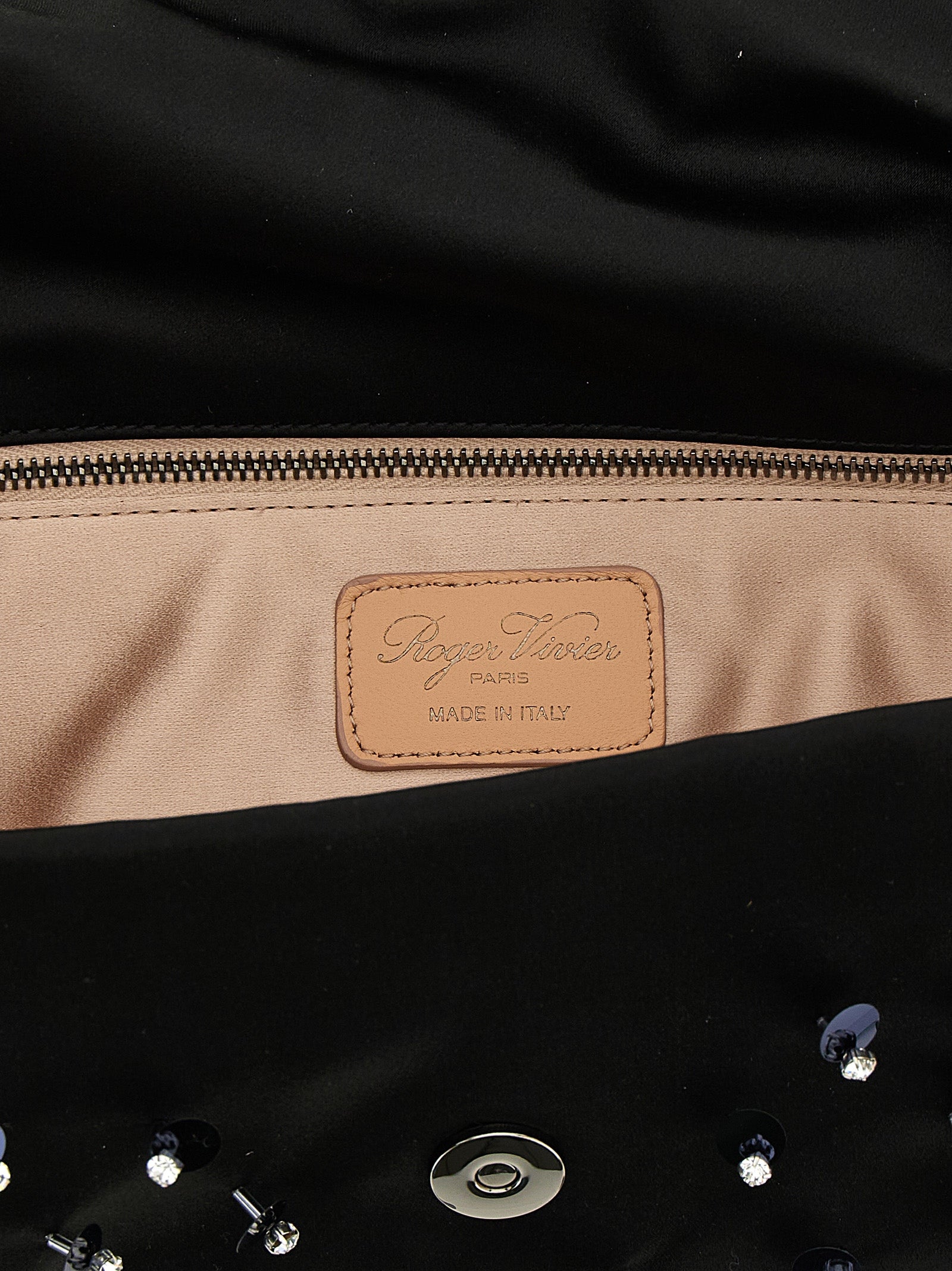Black Viscose Clutch Bag