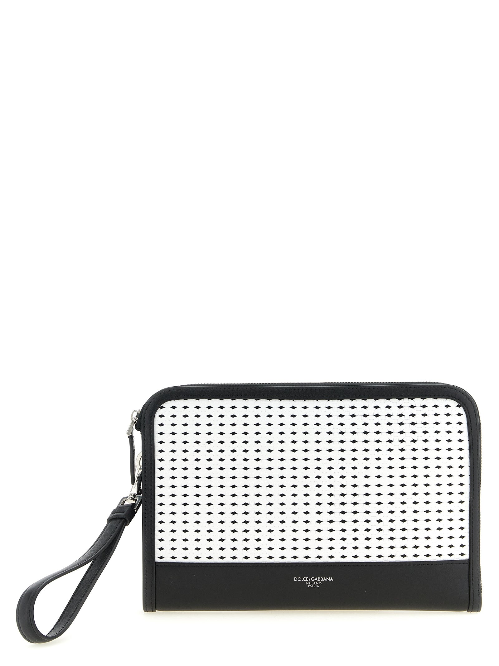 Bicolor Calfskin Clutch Bag