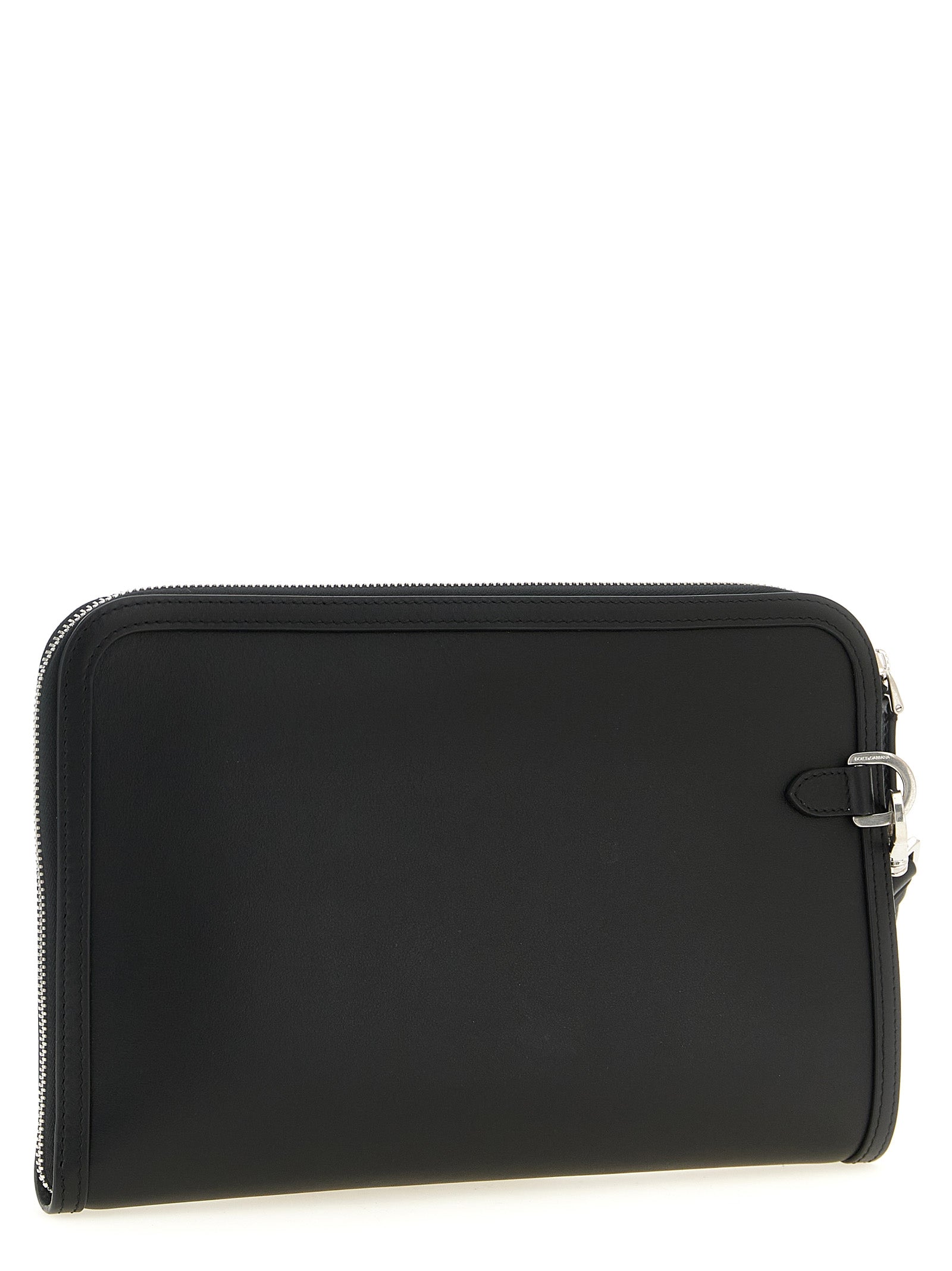 Bicolor Calfskin Clutch Bag