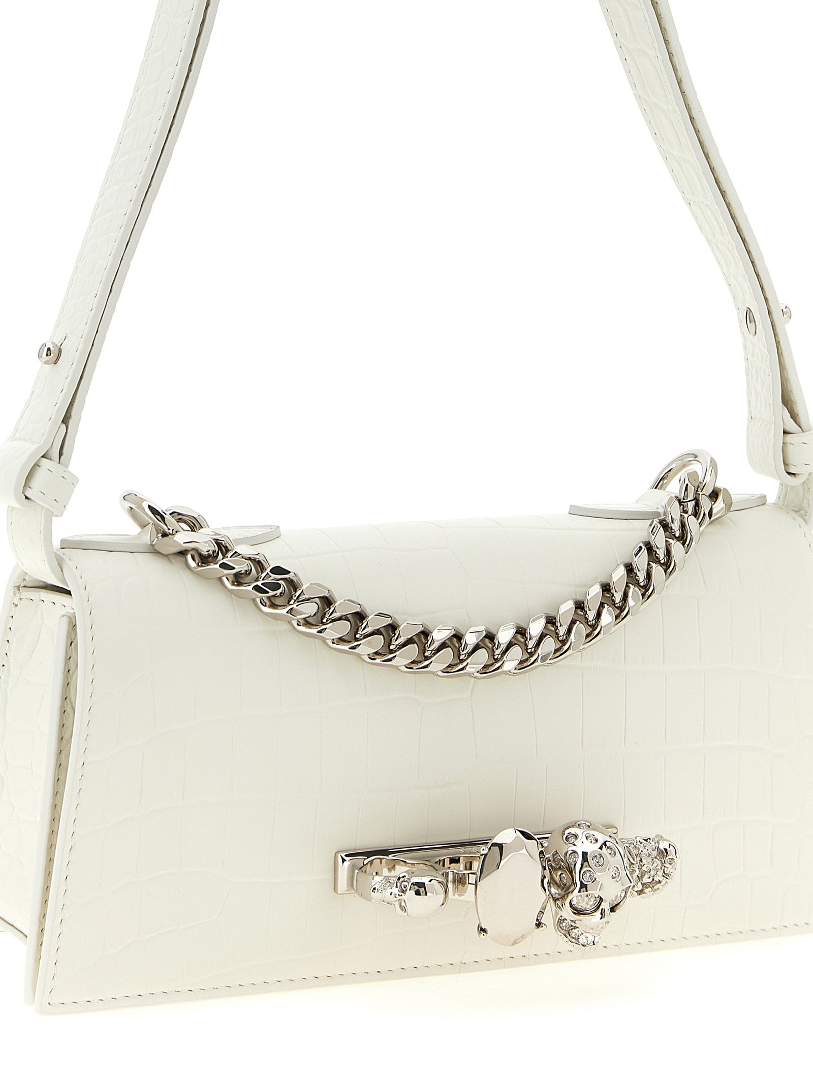 White Calfskin Shoulder Bag